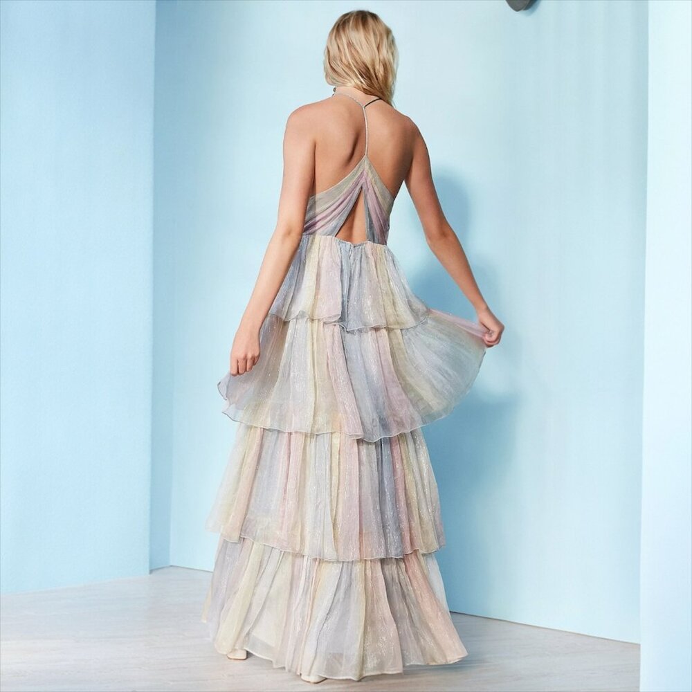 Kimchi Blue Tiers of the Ocean Maxi Dress